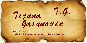 Tijana Gašanović vizit kartica